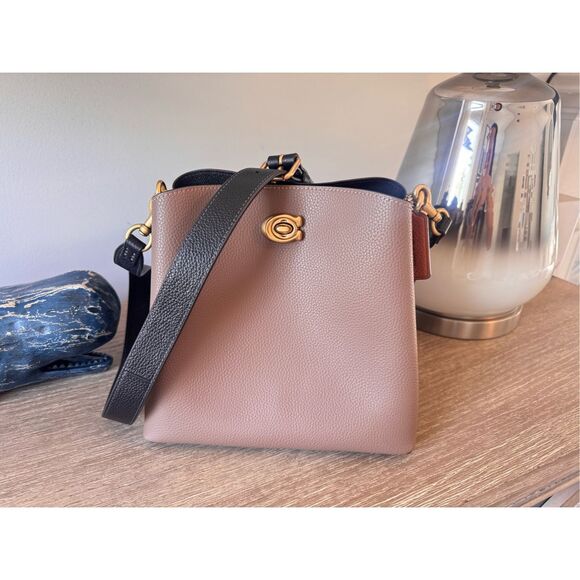 NWOT COACH Brown Willow Bucket Bag - Picture 1 of 12